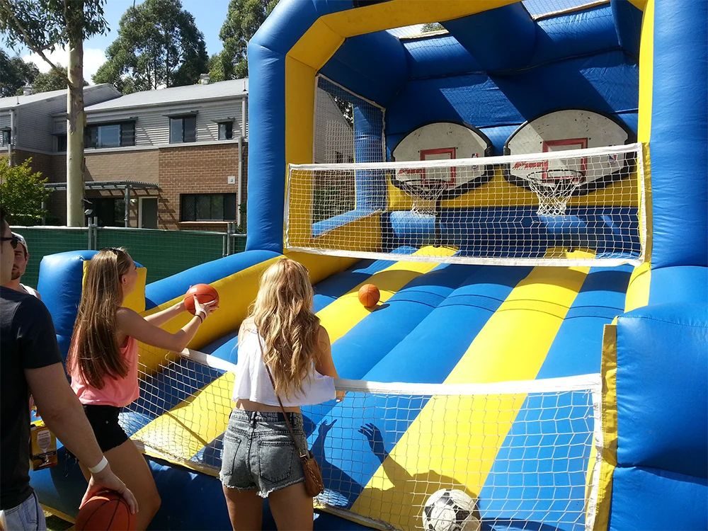 Inflatable basketball challenge